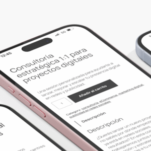 Consultoría estratégica 1:1 para proyectos digitales